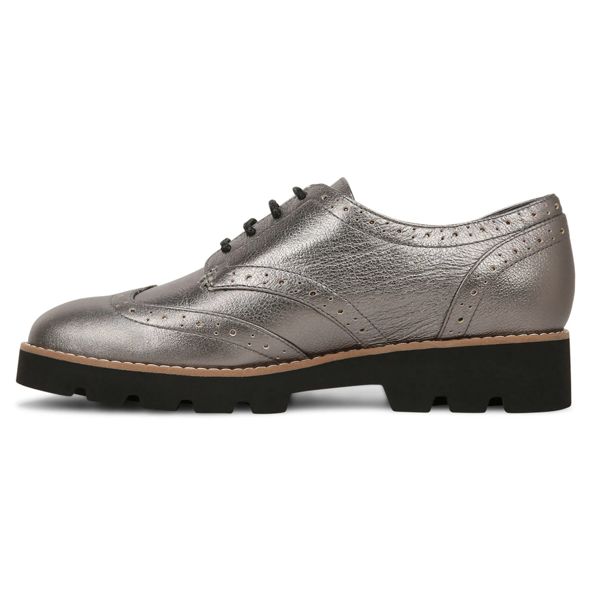 Sale Vionic Alfina Oxford Black Patent|Pewter Metallic|Sand Suede