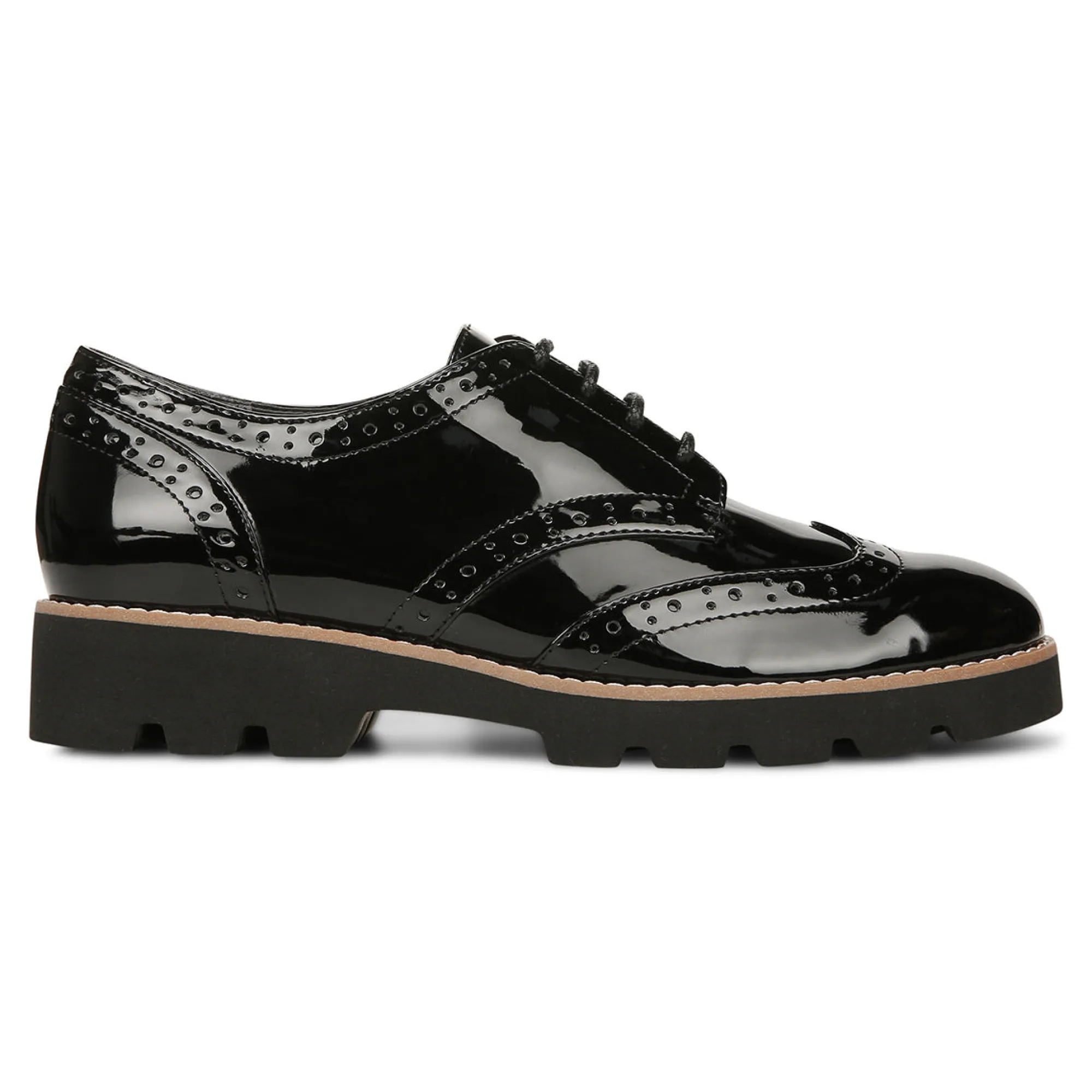 Sale Vionic Alfina Oxford Black Patent|Pewter Metallic|Sand Suede