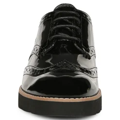 Outlet Vionic Alfina Oxford (Wide) Black Patent|Pewter Metallic