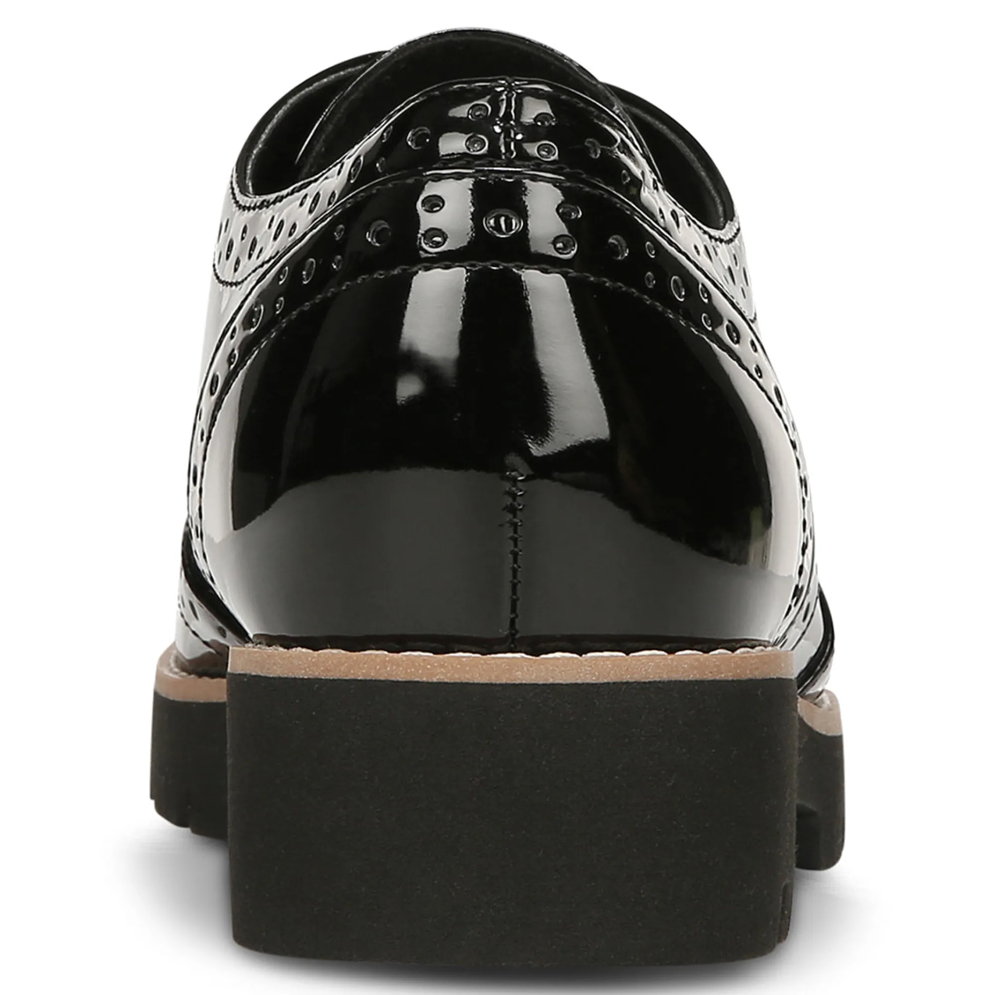 Outlet Vionic Alfina Oxford (Wide) Black Patent|Pewter Metallic