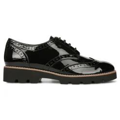 Outlet Vionic Alfina Oxford (Wide) Black Patent|Pewter Metallic
