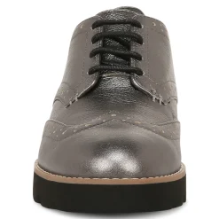 Outlet Vionic Alfina Oxford (Wide) Black Patent|Pewter Metallic