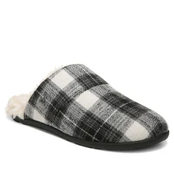 Discount Vionic Alfons Mule Slipper (Plaid) Black Plaid|Brown Plaid