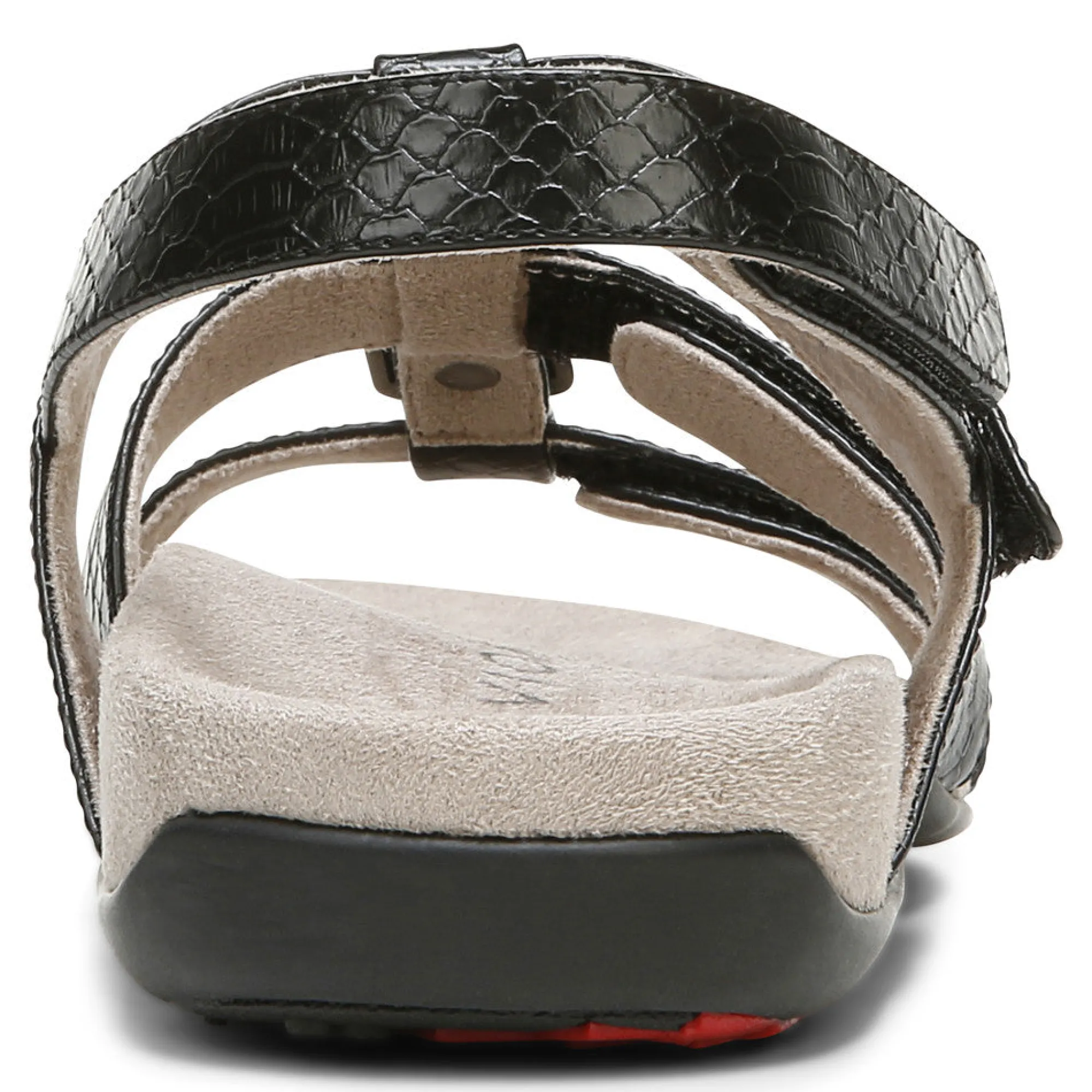 Outlet Vionic Amber Adjustable Sandal (Wide) Black Croco|Black Metallic|Black Snake|Gold Cork