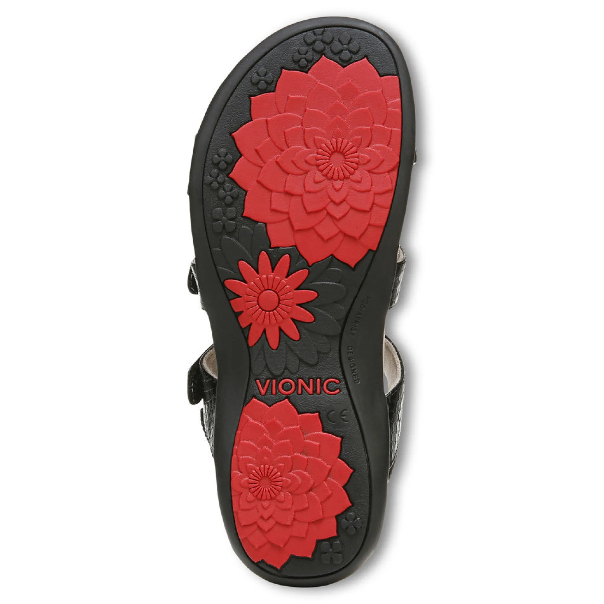 Outlet Vionic Amber Adjustable Sandal (Wide) Black Croco|Black Metallic|Black Snake|Gold Cork