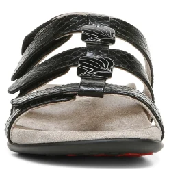 Outlet Vionic Amber Adjustable Sandal (Wide) Black Croco|Black Metallic|Black Snake|Gold Cork