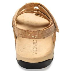 Outlet Vionic Amber Adjustable Sandal (Wide) Black Croco|Black Metallic|Black Snake|Gold Cork