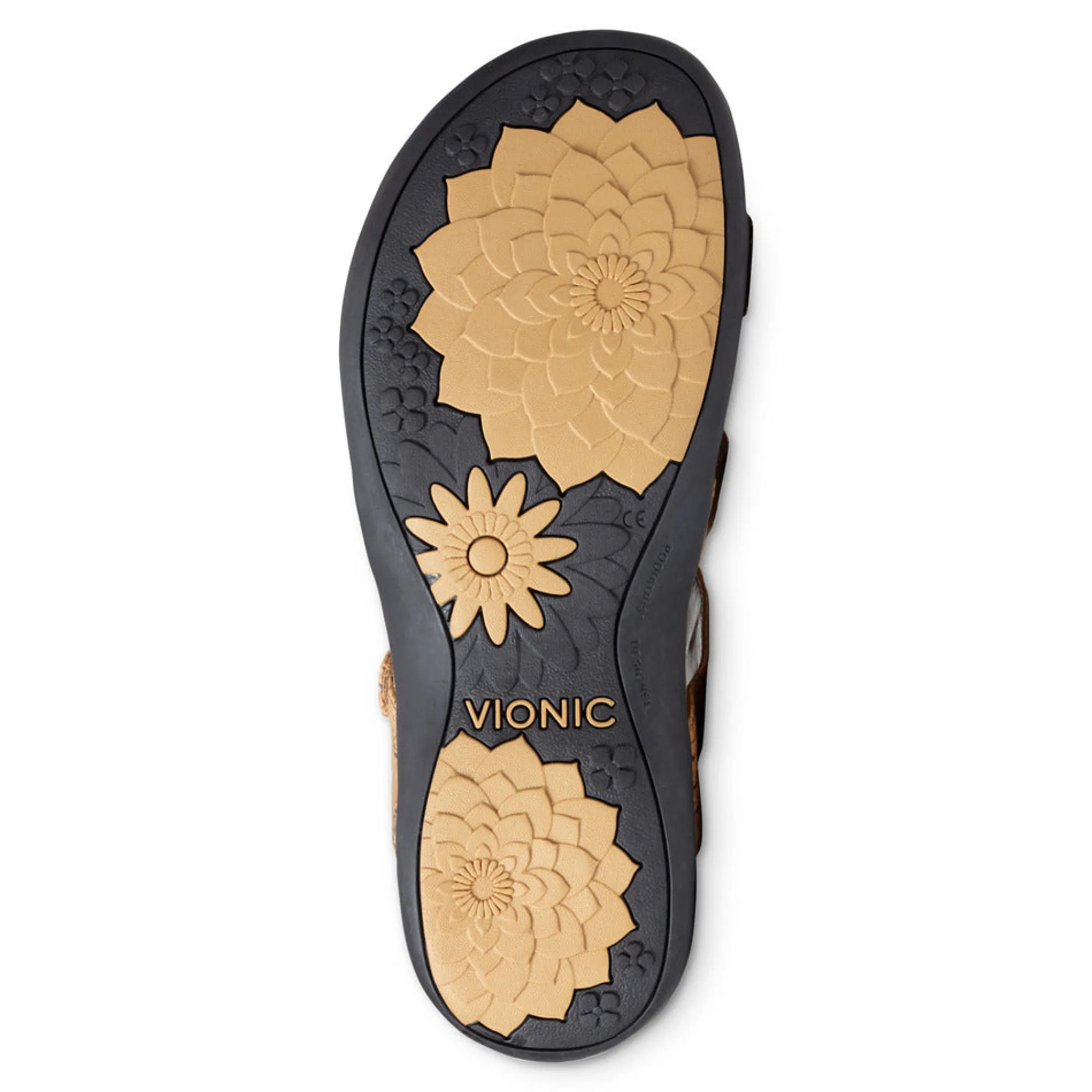 Outlet Vionic Amber Adjustable Sandal (Wide) Black Croco|Black Metallic|Black Snake|Gold Cork