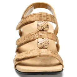 Outlet Vionic Amber Adjustable Sandal (Wide) Black Croco|Black Metallic|Black Snake|Gold Cork