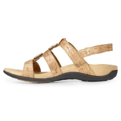 Outlet Vionic Amber Adjustable Sandal (Wide) Black Croco|Black Metallic|Black Snake|Gold Cork