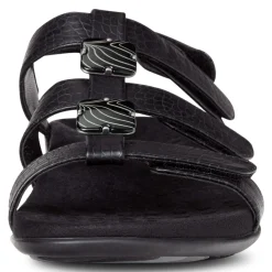 Outlet Vionic Amber Adjustable Sandal (Wide) Black Croco|Black Metallic|Black Snake|Gold Cork