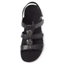 Outlet Vionic Amber Adjustable Sandal (Wide) Black Croco|Black Metallic|Black Snake|Gold Cork