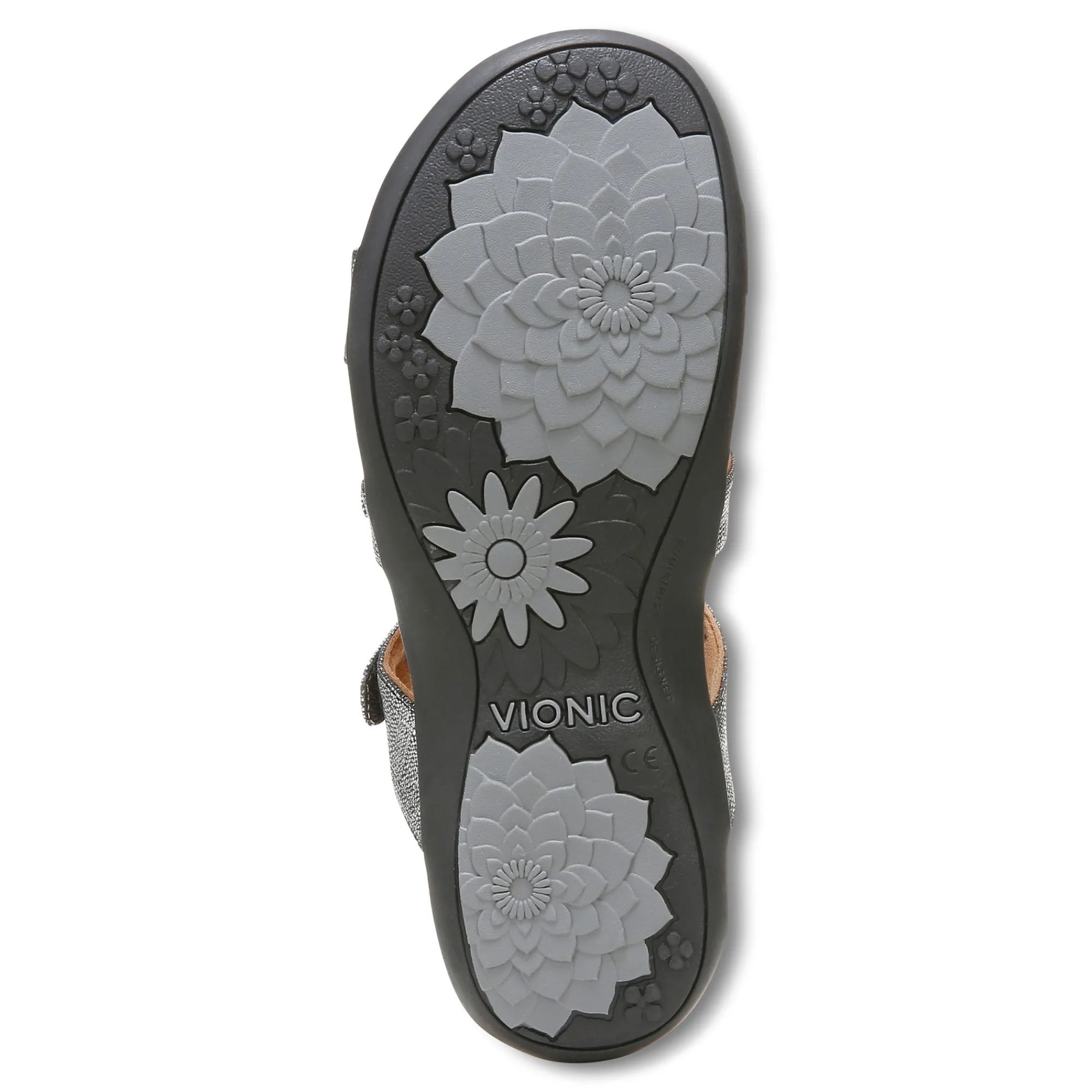 Outlet Vionic Amber Adjustable Sandal (Wide) Black Croco|Black Metallic|Black Snake|Gold Cork