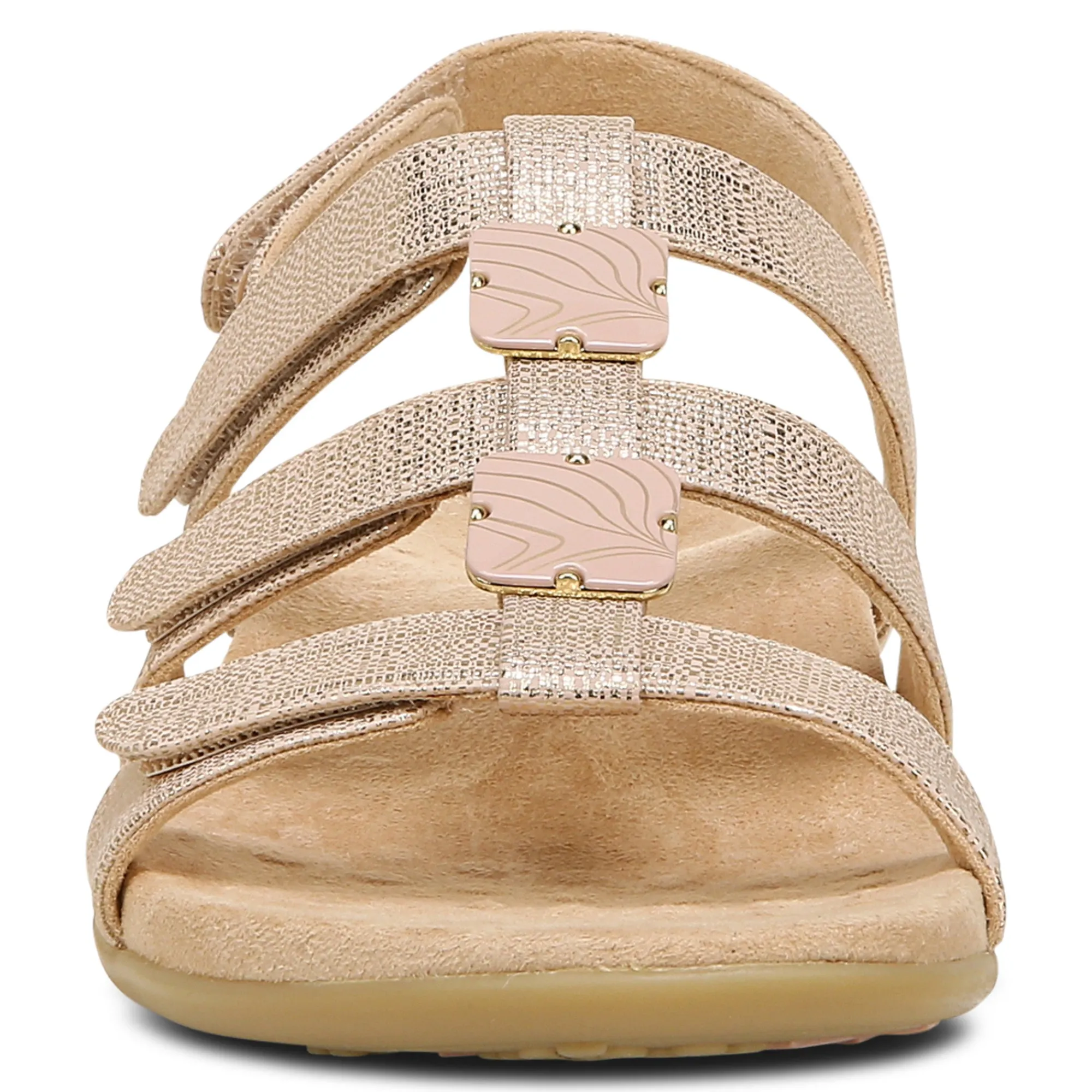 Outlet Vionic Amber Adjustable Sandal (Wide) Black Croco|Black Metallic|Black Snake|Gold Cork