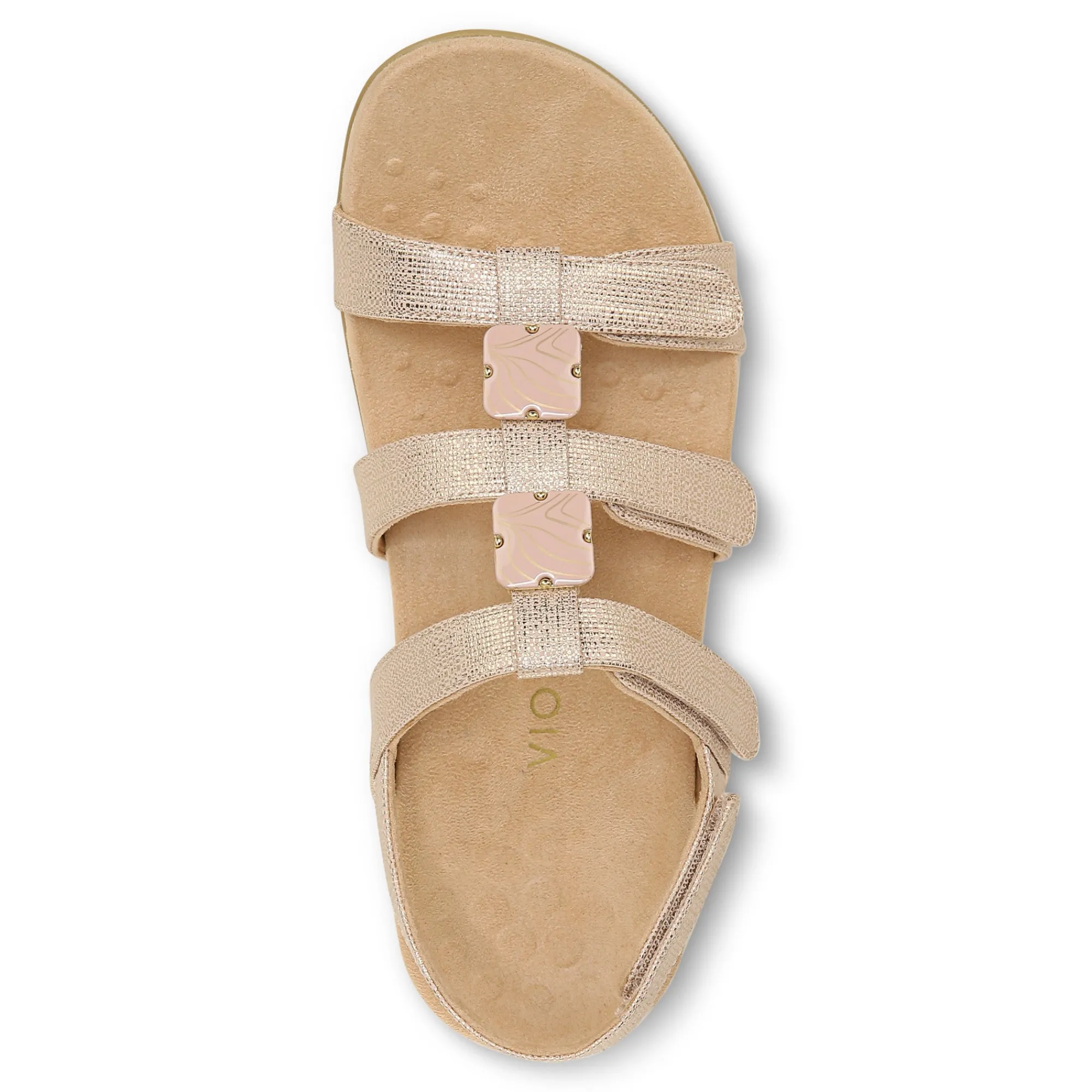 Outlet Vionic Amber Adjustable Sandal (Wide) Black Croco|Black Metallic|Black Snake|Gold Cork