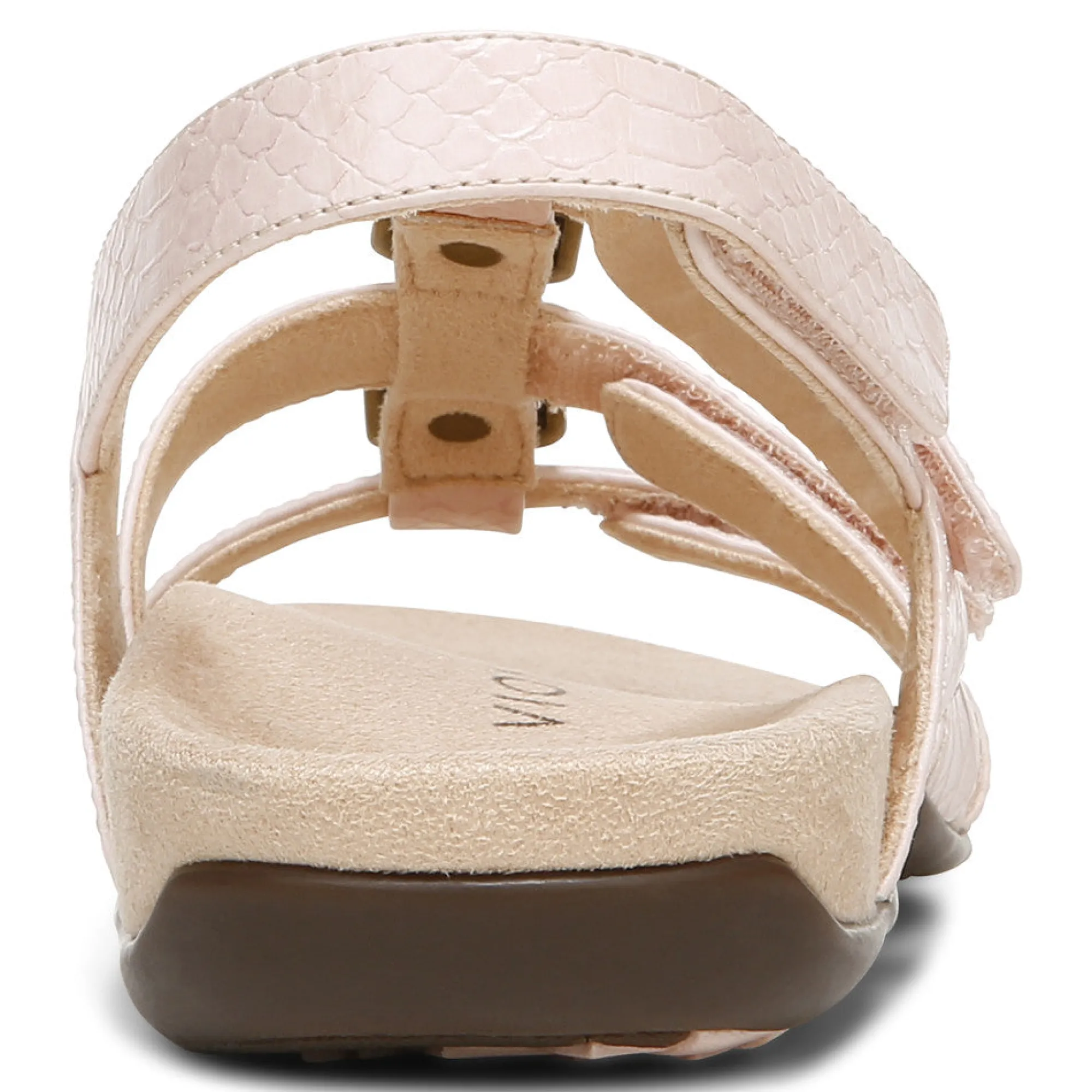 Outlet Vionic Amber Adjustable Sandal (Wide) Black Croco|Black Metallic|Black Snake|Gold Cork