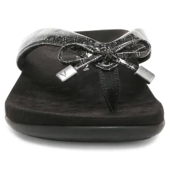 Sale Vionic Bella Toe-Post Sandal Black Patent|Black Print|Gold Cork|Marmalade