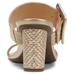 Store Vionic Brookell Heeled Sandal Black Leather|Black Suede|Cream|Gold