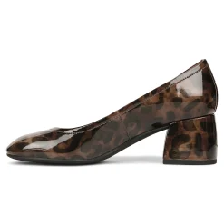 Clearance Vionic Carmel Heel Black|Black Patent Leopard|Crimson Red|Pewter Metallic