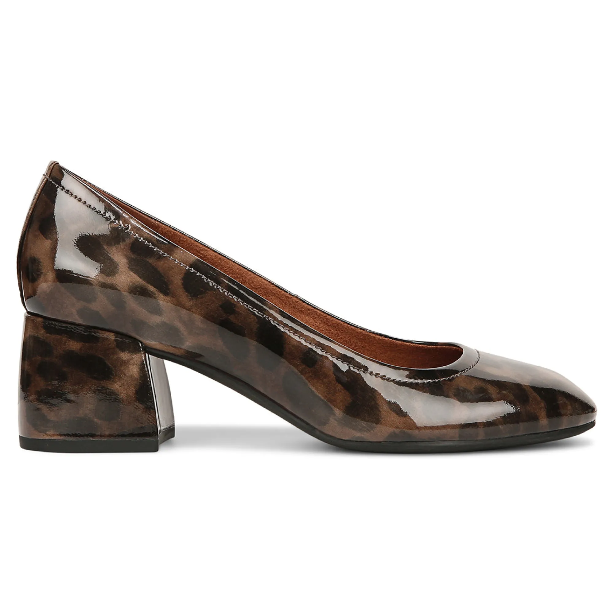 Clearance Vionic Carmel Heel Black|Black Patent Leopard|Crimson Red|Pewter Metallic
