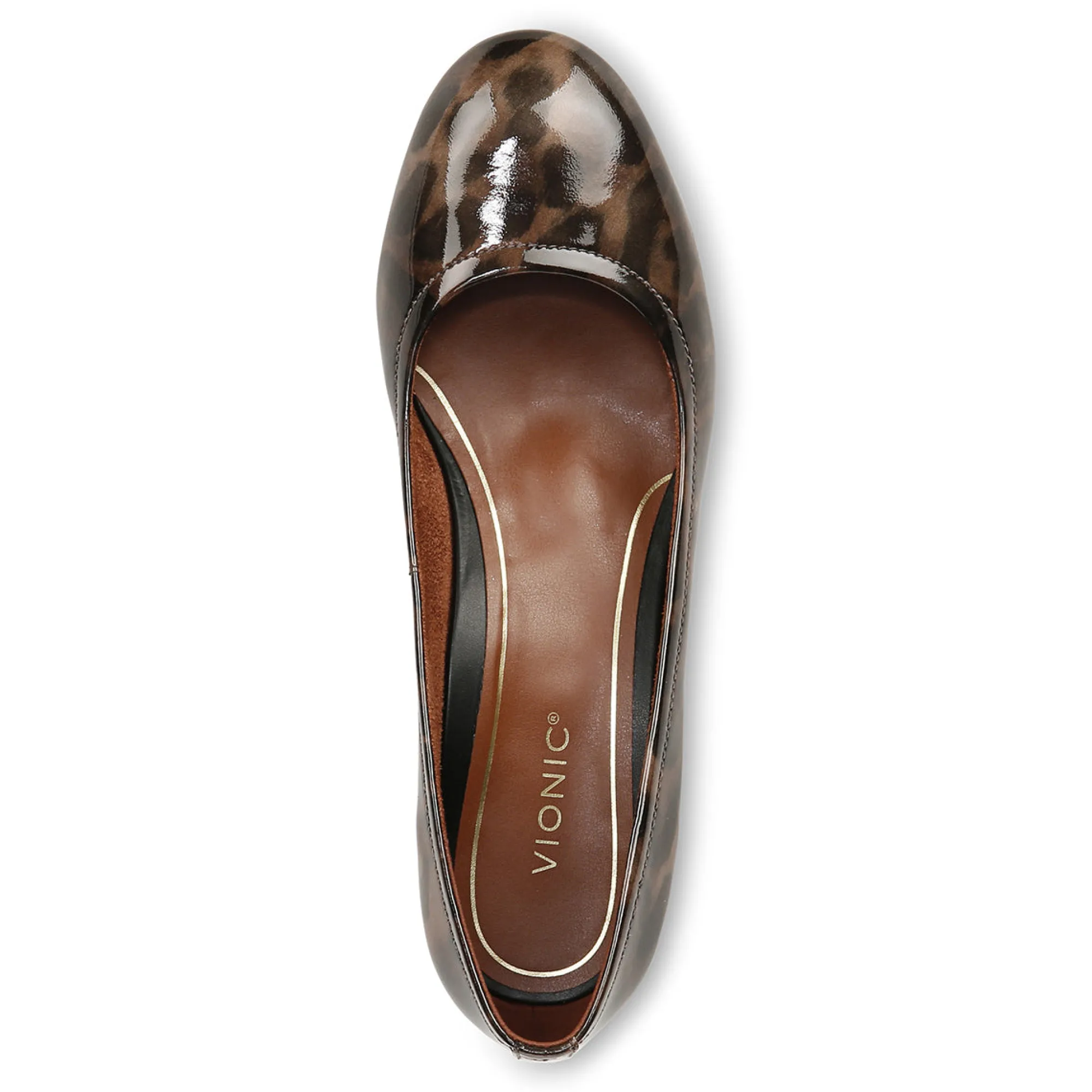 Clearance Vionic Carmel Heel Black|Black Patent Leopard|Crimson Red|Pewter Metallic