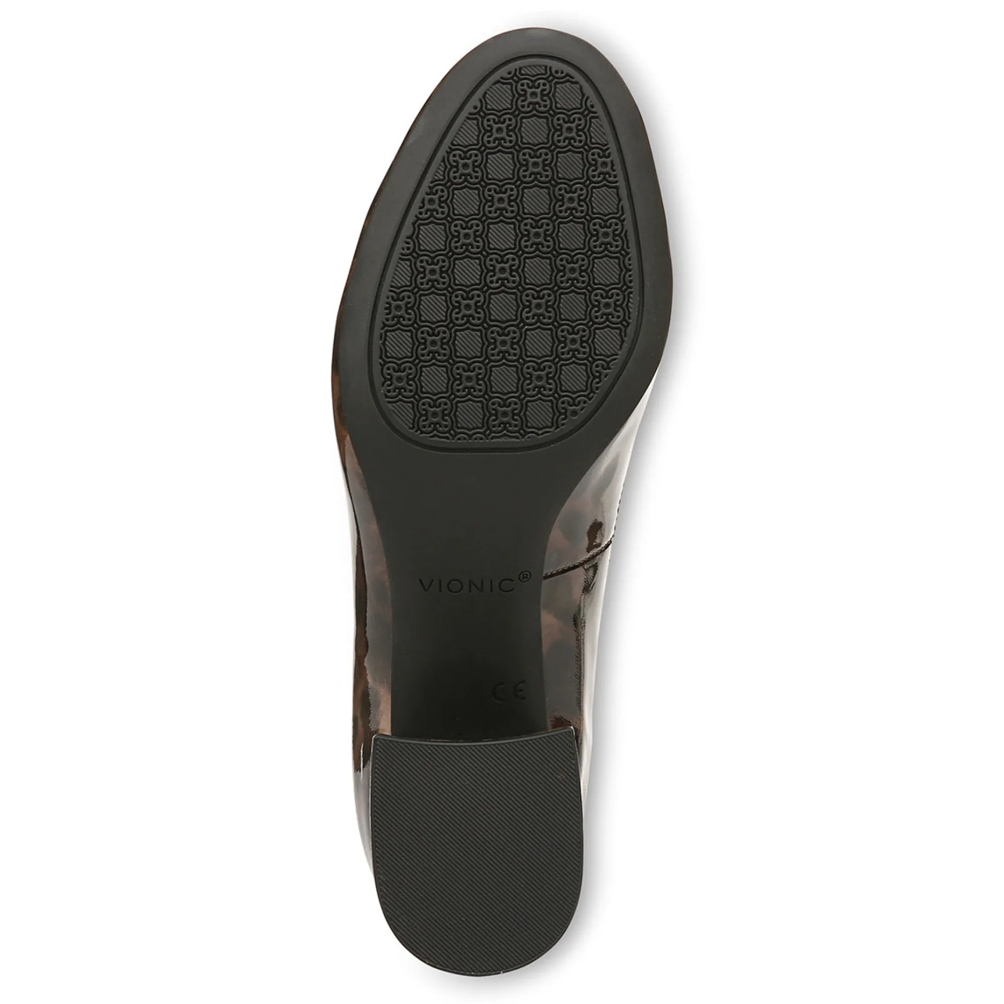 Clearance Vionic Carmel Heel Black|Black Patent Leopard|Crimson Red|Pewter Metallic