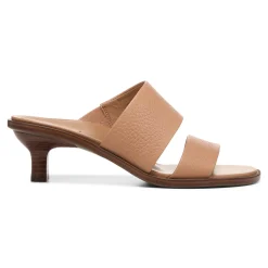 Outlet Vionic Ivelle Kitten Heel Black Tumbled Leather|Macaroon