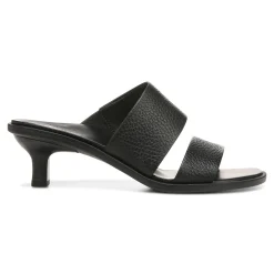 Discount Vionic Ivelle Kitten Heel Black Tumbled Leather|Macaroon