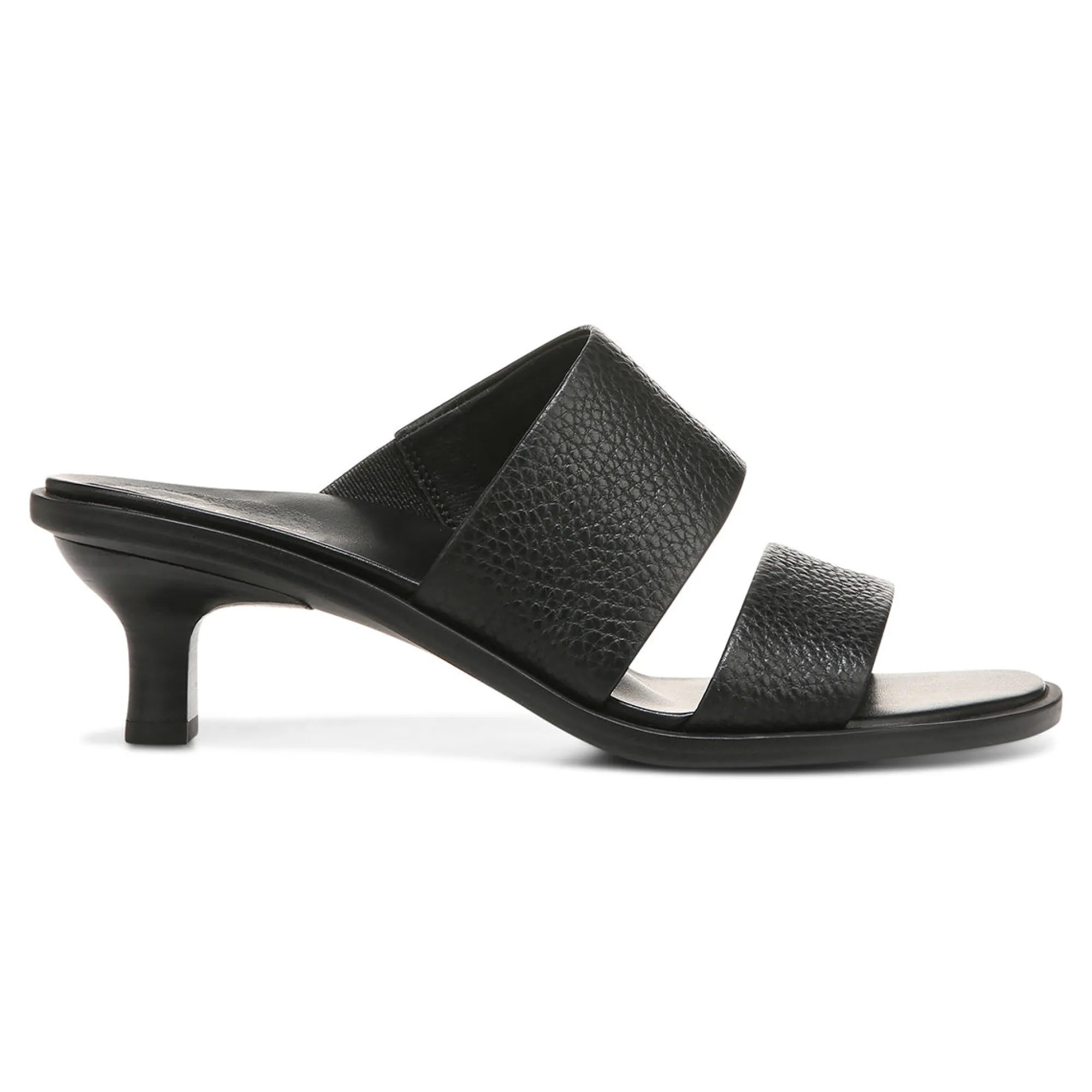 Discount Vionic Ivelle Kitten Heel Black Tumbled Leather|Macaroon