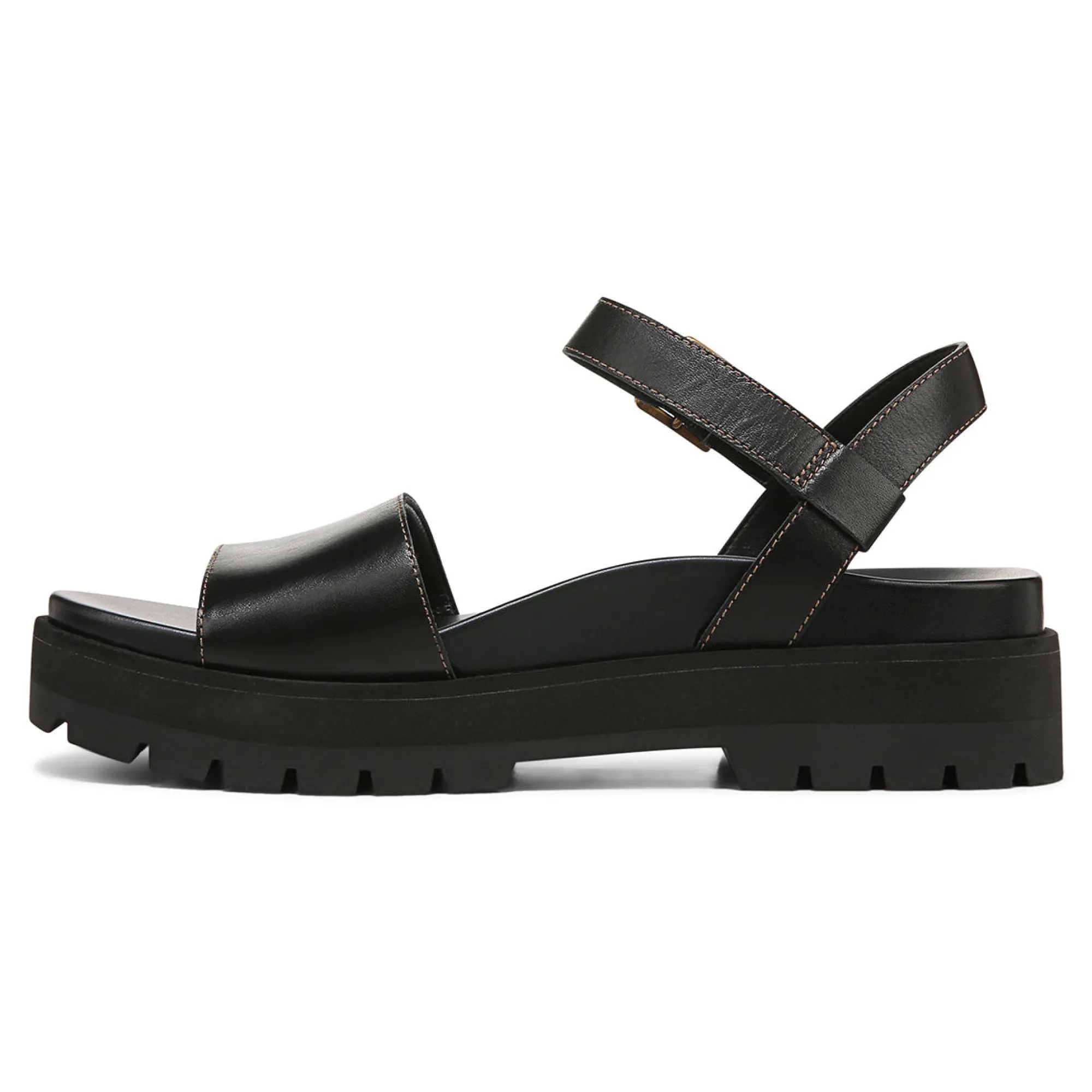 Fashion Vionic Jamie Flatform Sandal Black|Tan