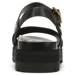 Fashion Vionic Jamie Flatform Sandal Black|Tan