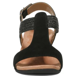Clearance Vionic Kaytie Wedge Sandal Black|Blue Haze|Clay|Semolina