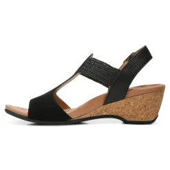 Clearance Vionic Kaytie Wedge Sandal Black|Blue Haze|Clay|Semolina