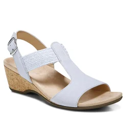 Clearance Vionic Kaytie Wedge Sandal Black|Blue Haze|Clay|Semolina