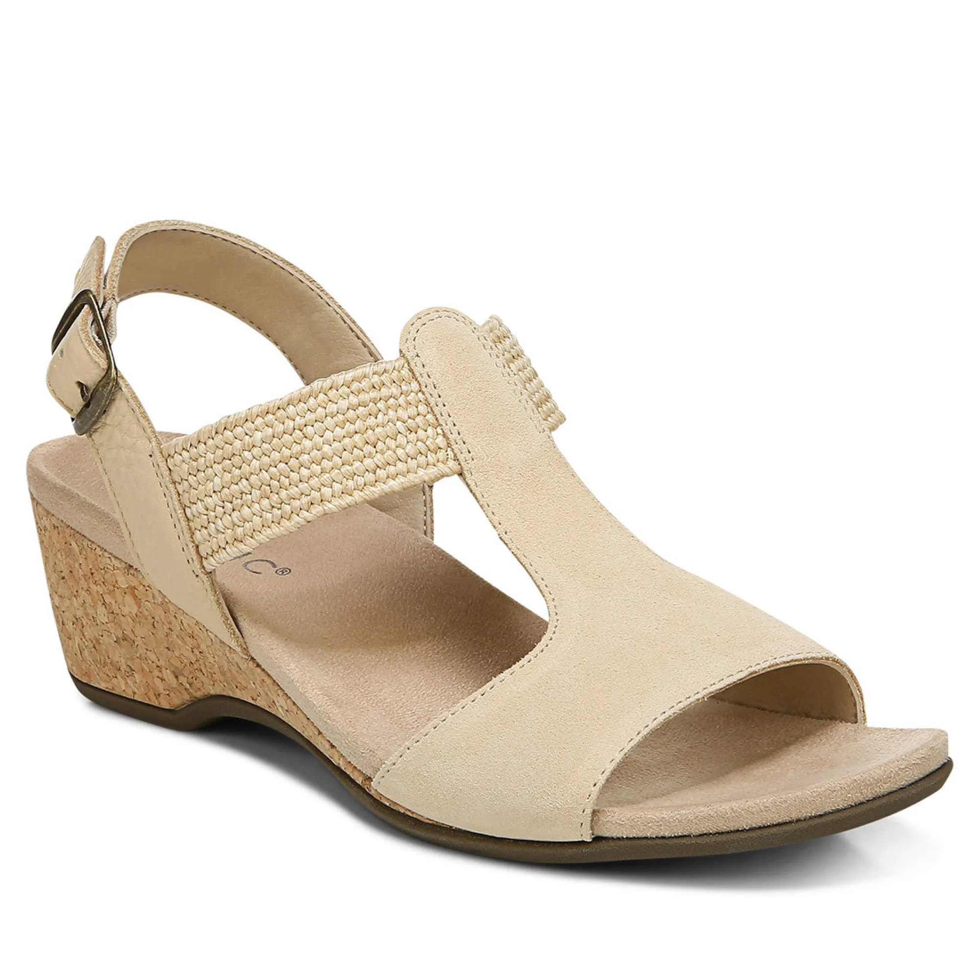 Online Vionic Kaytie Wedge Sandal Black|Blue Haze|Clay|Semolina