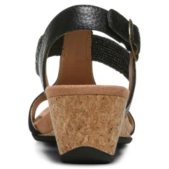 Online Vionic Kaytie Wedge Sandal Black|Blue Haze|Clay|Semolina