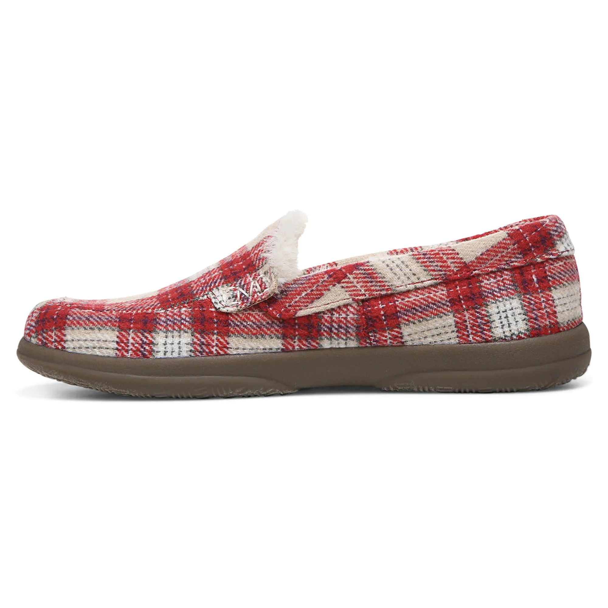 Store Vionic Lynez Slipper Ii Blue Plaid|Cloud Pink|Fuji Apple|Semolina