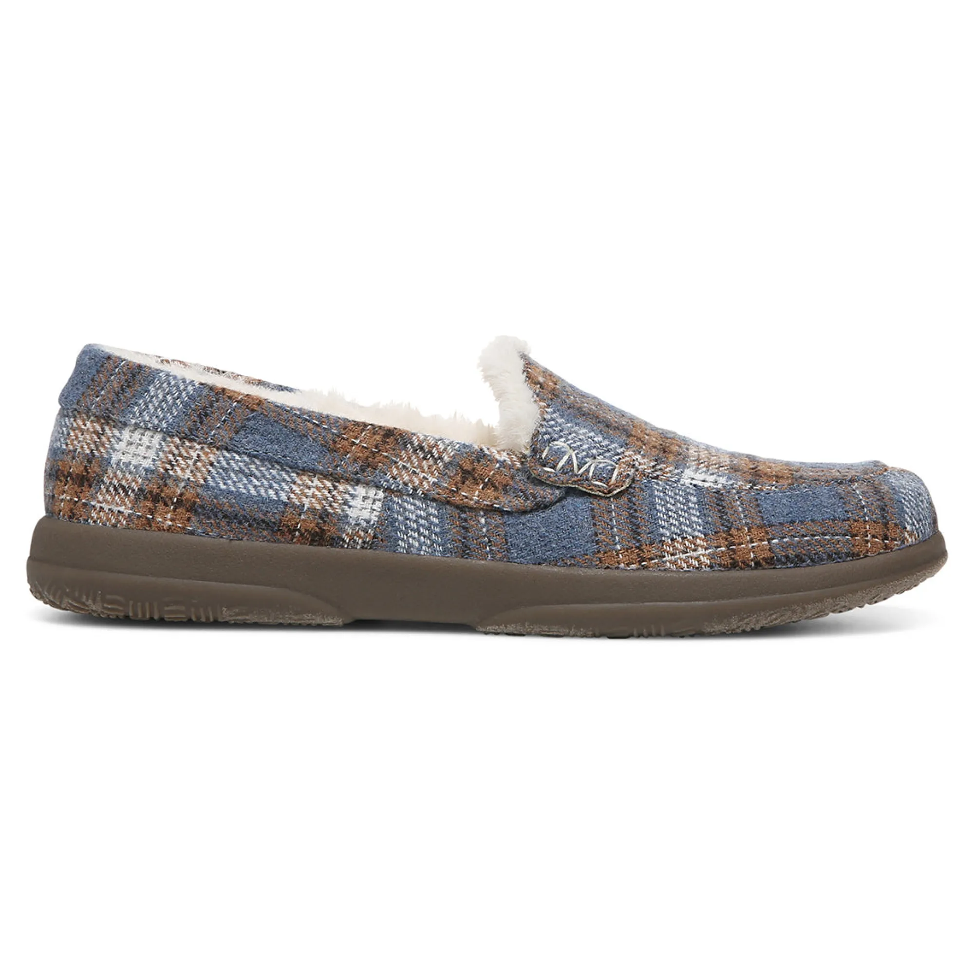 Store Vionic Lynez Slipper Ii Blue Plaid|Cloud Pink|Fuji Apple|Semolina