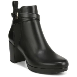 Fashion Vionic Nella Ankle Boot Black Leather|Camel Leather