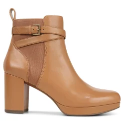 Fashion Vionic Nella Ankle Boot Black Leather|Camel Leather