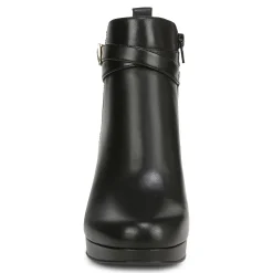 Fashion Vionic Nella Ankle Boot Black Leather|Camel Leather