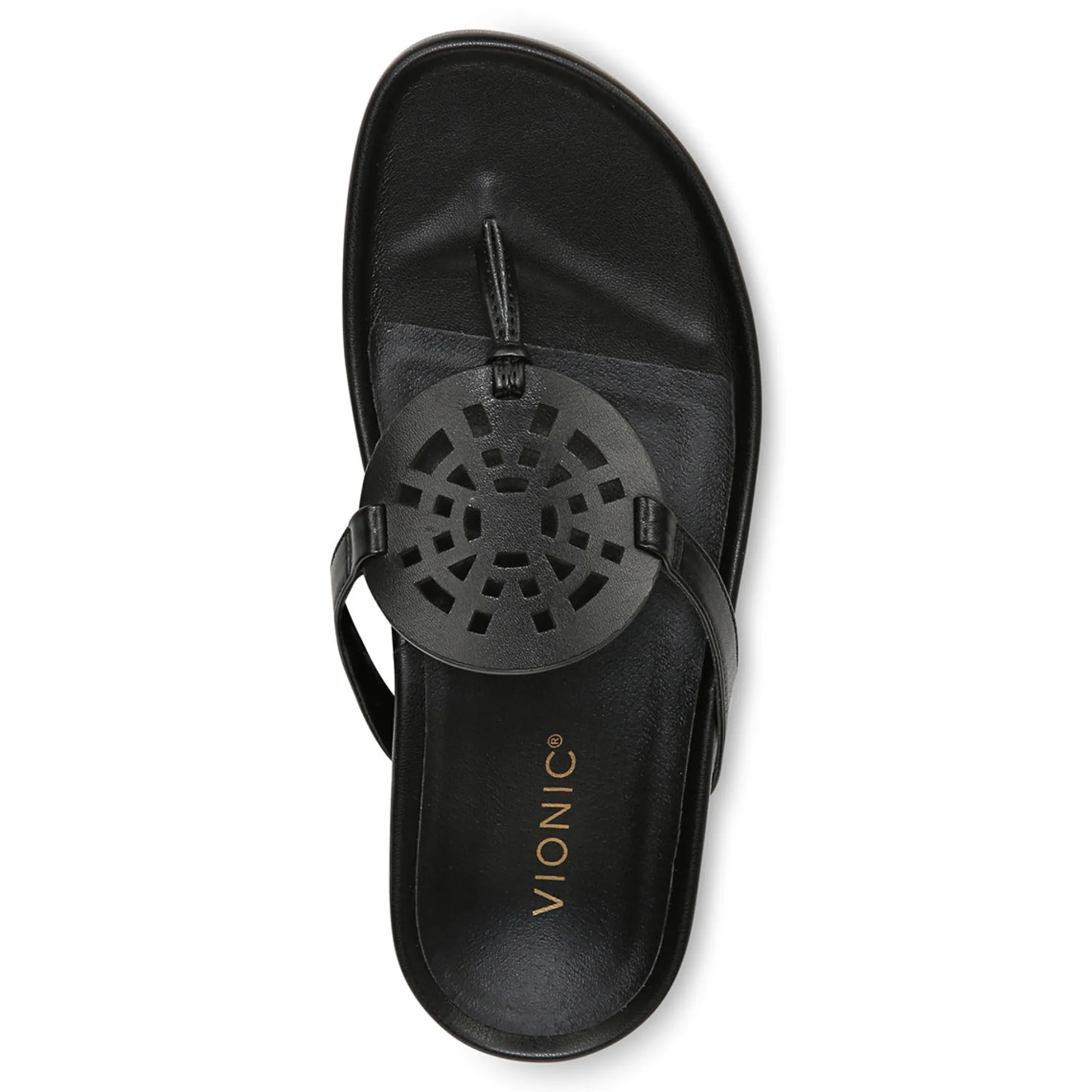 Clearance Vionic Solari Toe Post Sandal Clay|Black|Cream