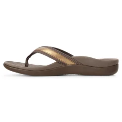 Outlet Vionic Tide Ii Toe Post Sandal Black|Bronze|Gold Cork|Lichen