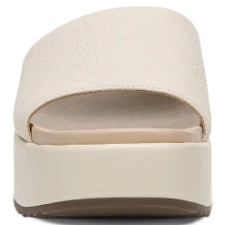 Fashion Vionic Trista Platform Sandal Black Tumbled|Cream