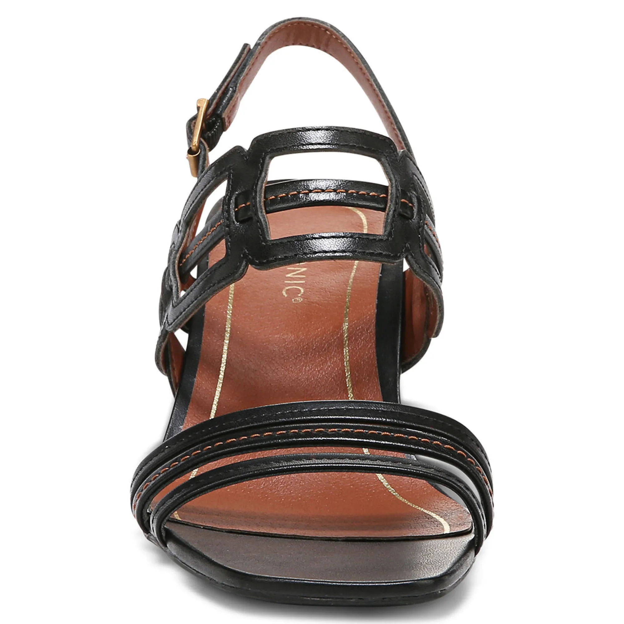 Clearance Vionic Zaphira Heeled Sandal Tan|Black|Cream